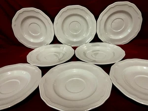 Mikasa Antique White Ultima+ Set Of 8 Saucers 6 1/4" - Picture 1 of 2