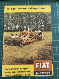 pubblicità vintage trattore fiat donne agricoltura originale advertising anni 50 - Foto 1 di 1