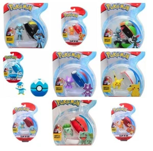 9 Stück Clip N Go PokeBall Pikachu. Piplup. Teddiursa, Toxel, Riolu, Sneasel - NEU - Bild 1 von 11