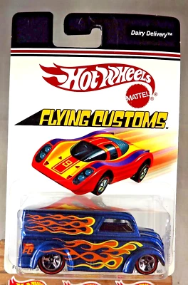 2006 Hot Wheels Target Flying Customs DAIRY DELIVERY Blue w/Red Line 5 Spokes - Image 1 of 4