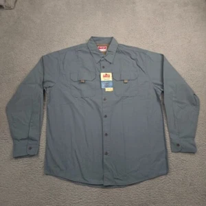 Wrangler Premium Qualität Herren Langarm Hemd L Grau Knopfleiste Baumwolle Neu mit Etikett - Bild 1 von 12