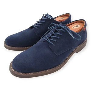 GH Bass & Co Pasadena Oxford-Schuhe Herren 10,5 W blau Wildleder Leder Schnürschuh Buck Durby - Bild 1 von 20