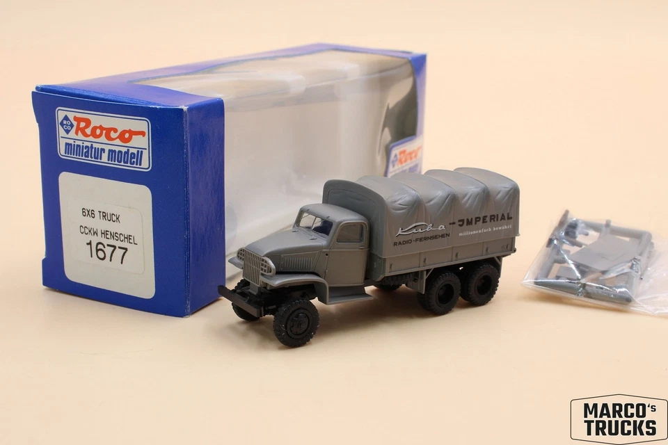 Roco 6x6 truck CCKW Henschel “Kuba Imperial Radio” No. 1677 - 1:87 - /RO626 - Image 1 of 1