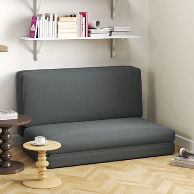 HOMCOM Bodensofa 3-in-1 Klappbar Schlafsofa mit Samtoptik für Schlafzimmer - Bild 1 von 4