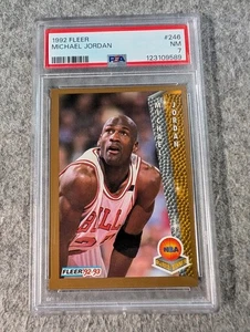 Fleer #246 1992 ganador del premio Michael Jordan - PSA 7 casi nuevo - Chicago Bulls GOAT - Imagen 1 de 1