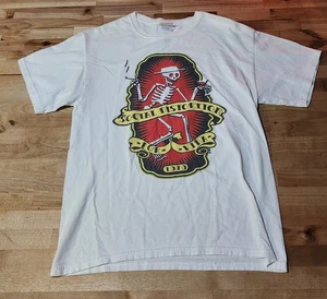 Vtg Social Distortion Por Vida Skeleton Band Shirt. Size Meduim - Picture 1 of 4