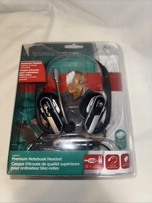 Logitech Premium Notebook Silver/Black Neckband Headset - Image 1 of 4