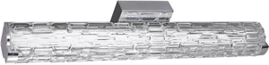 Generation Lighting 24" Bathroom Vanity Light Staggered Stone Glass/Chrome Finis - Picture 1 of 5