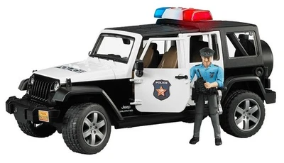 BRUDER, JEEP WRANGLER Polizia con poliziotto Scala: 1/16, 1/16,  BRU2526 - Immagine 1 di 2