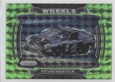 2021 Panini Prizm Wheels Reactive Green Prizm Kevin Harvick #63 - Image 1 of 2