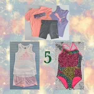 Girls (6pc) Green Mixed Summer Bundle Sz/ 5 - Picture 1 of 4