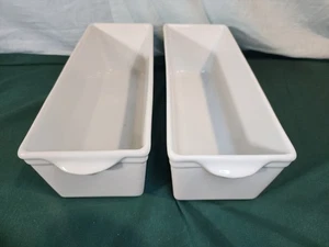 APILCO Classic Whiteware Porcelain, 11 3/4” Loaf Pan, Set of 2 NICE! - Picture 1 of 15