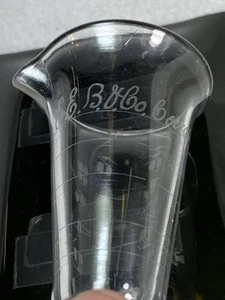 Vintage Glass Advertising Apothecary Measuring Beaker Spout Antique EEB&Co Corel - Picture 1 of 10