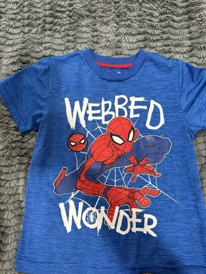Marvel Spider- Kids Graphic Tee Webbed Wonder Blue 3pcs Size 5-6 - Image 1 of 4