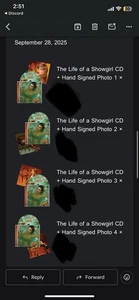 SET OF 4  The Life of A Showgirl CD + HAND SIGNED PHOTOS 1-4 ALL 4 - Picture 1 of 9