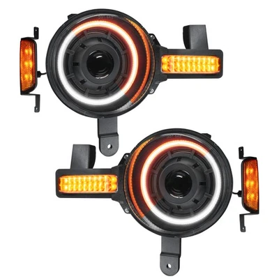Oracle 2021+ Ford Bronco Oculus Bi-LED Projector Headlights – Amber/White Foto 1 de 4