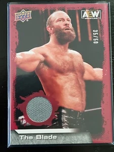 2022 AEW The Blade RED MAT RELIC /50 Trading Card Upper Deck #89734 - Picture 1 of 2