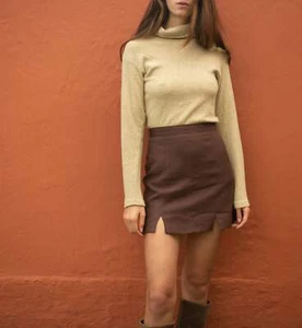 Lambswool Turtleneck Sweater Women, Earthy Yellow Winter Pullover, Après Ski Jum - Picture 1 of 6
