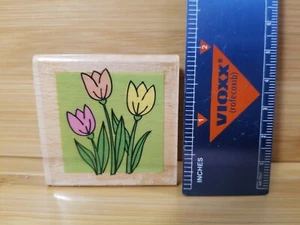 Hampton Art Rubber Stamp Tulip Flower Wooden Mounted Studio G 2010 - Picture 1 of 5