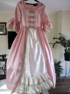 Dress-Gown-Vintage Costume dress. Tailored dress-Pastel Pink-9-10 years. - Picture 1 of 7