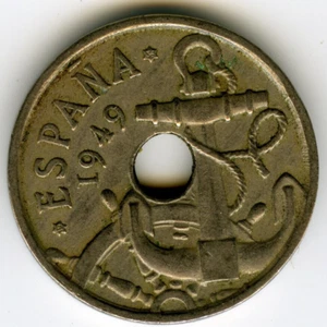 ☆ SPANIEN 1949 (*58) • 50 CENT ☆ GENERAL FRANCO DIKTATUR MÜNZE · KM#777 ☆C0898 - Bild 1 von 2