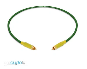 Mogami 2534 Quad Cable | Yellow Amphenol RCA to RCA | Green 1 Foot 1 Ft. 1' - Picture 1 of 1