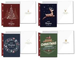 24 Stück Premium verschiedene Weihnachtskarten 7 x 4,8 Zoll mit 24 Stück Umschlägen, Aufklebern - Bild 1 von 7