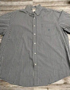 Walt Disney World Herren Mickey Mouse blau & weiß kariertes Poloshirt mit Knöpfen Gr. XL - Bild 1 von 11