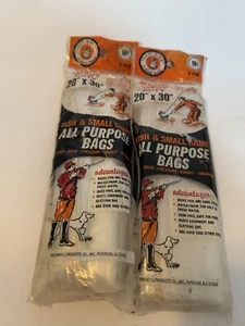 Vintage NOS Advertising Frost King Fish/Hunt Bags 20x30" Two Packs Unopened - Picture 1 of 6