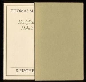 Thomas MANN★KÖNIGLICHE HOHEIT★Leinen★S. Fischer Verlag 1984★mit SU & Schuber★ - Bild 1 von 7