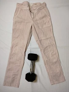 by Anthropologie The Wanderer Size 27 Blush Light Pink Twill High Waist Pants - Picture 1 of 10