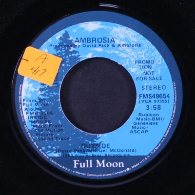 AMBROSIA: outside / mono FULL MOON 7" Single 45 RPM - Image 1 of 2