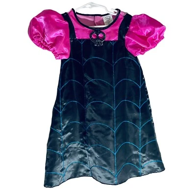 Disney Vampirina Dress Girls Child Size 4 Black Spiderweb Halloween Costume - Image 1 of 4