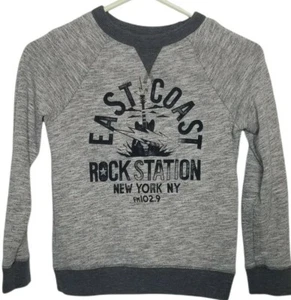 Jungen klein 6/7 grau Marle Sweatshirt Ostküste New York, NYC Katze & Jack - Bild 1 von 5