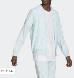 adidas SST Sports Track Suit set jacket & pants Towel Terry in Almost Blue Men's - Picture 1 of 13