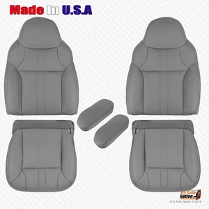 2000 2001 Ford Excursion XLT Driver Passenger Replacement Leather Cover In Gray - Picture 1 of 40