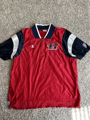 VTG CHAMPION Houston Comets WNBA Basketball Warmup Shooting Shirt Adult Sz L Cover