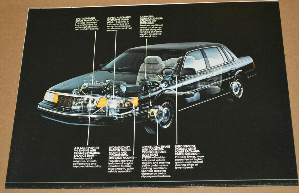 1988 LINCOLN CONTINENTAL ORIGINAL DEALER ADVERTISEMENT AD PRINT 88 - Image 1 of 1