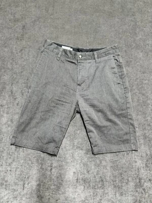 Volcom Corpo Class Mens Size 29 Shorts Gray Black Striped Casual Pockets - Image 1 of 4