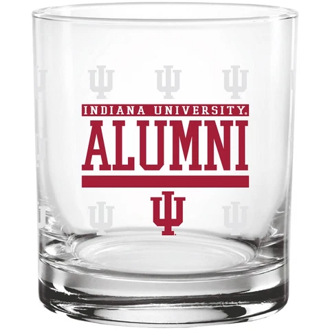 Indiana Hoosiers 14oz. Repeat Alumni Rocks Glass Cover