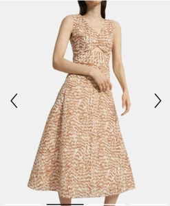 Theory Cutout Sleeveless MIDI Dress RED DESERT LAWN Size 0 NEW WITH TAG NWT $415 - Picture 1 of 10