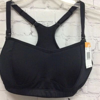 Playtex Womens Nursing Sports Bra Black Stretch Racerback S New - Image 1 of 4