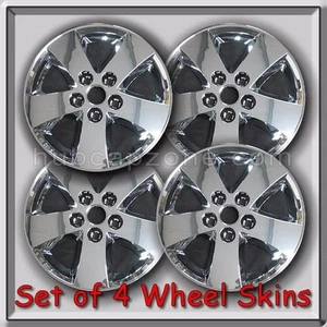 2011-2012 17" Dodge Journey Chrome Wheel Skins Hubcaps Chrome Wheel Covers Set 4 - Picture 1 of 2