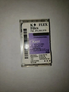 6 pack Kerr K-Flex Endo Handfiles Files Size #40 21mm - Picture 1 of 1