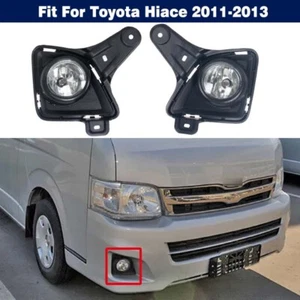 1 Pair Bumper Driving Lamp Fog Light w/Bezel Cover For Toyota Hiace 2011-2013 - Picture 1 of 11