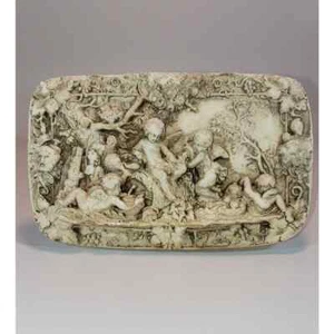 Decorative Cherub Hanging Art Piece Vintage Cute Art Collectible Angel 5" x 3" - Picture 1 of 6