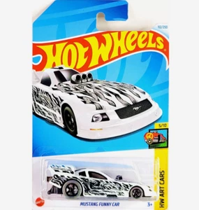 Hot Wheels Mustang Funny Car, 112/250, Art Cars, White - Picture 1 of 1