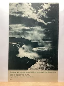 Cataratas del Niágara, vista a la luz de la luna desde el puente superior: Cataratas del Niágara, Nueva York - Postal - Imagen 1 de 3