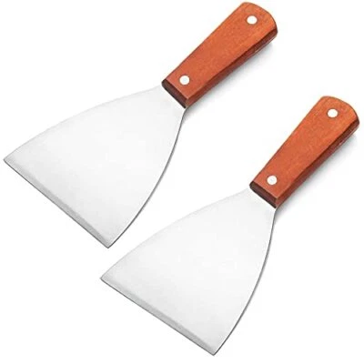 Acronde 2PCS Stainless Steel Slant Grill Griddle Spatula Scraper Diner Flat S... - Image 1 of 4