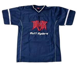 Maglia Ruff Ryders DMX Blu Abbagliante Hip Hop Rap Maglia Uomo "Media" Indossata - Foto 1 di 4